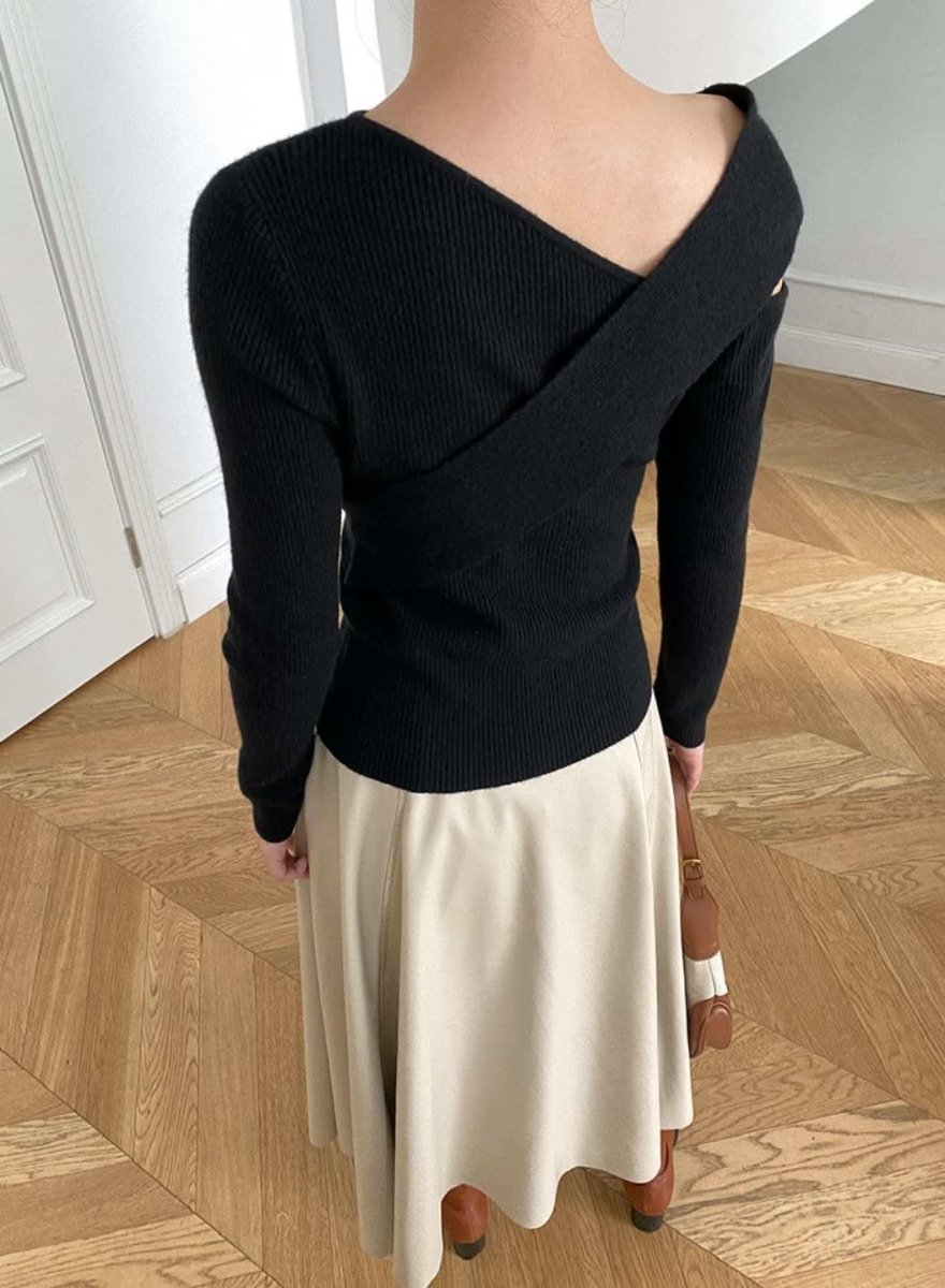 【動画あり】コアヤーン素材クロスニットトップス 6色展開 - select store mirror me【動画あり】コアヤーン素材クロスニットトップス 6色展開190815052mirror meselect store mirror me190815052ホワイト