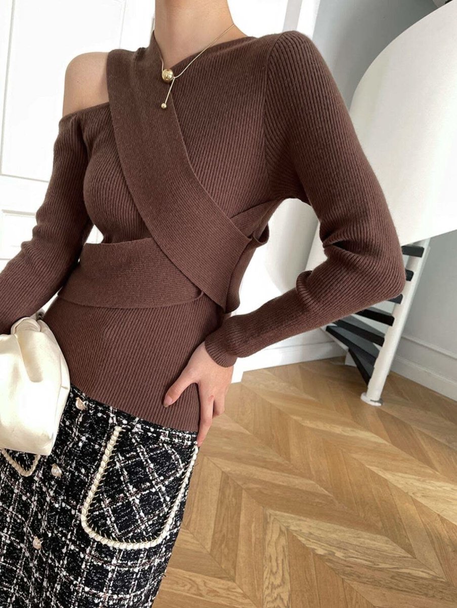 【動画あり】コアヤーン素材クロスニットトップス 6色展開 - select store mirror me【動画あり】コアヤーン素材クロスニットトップス 6色展開190815052mirror meselect store mirror me190815052ホワイト