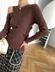 【動画あり】コアヤーン素材クロスニットトップス 6色展開 - select store mirror me【動画あり】コアヤーン素材クロスニットトップス 6色展開190815052mirror meselect store mirror me190815052ホワイト