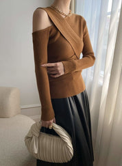 【動画あり】コアヤーン素材クロスニットトップス 6色展開 - select store mirror me【動画あり】コアヤーン素材クロスニットトップス 6色展開190815052mirror meselect store mirror me190815052ホワイト