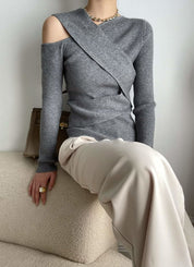 【動画あり】コアヤーン素材クロスニットトップス 6色展開 - select store mirror me【動画あり】コアヤーン素材クロスニットトップス 6色展開190815052mirror meselect store mirror me190815052ホワイト