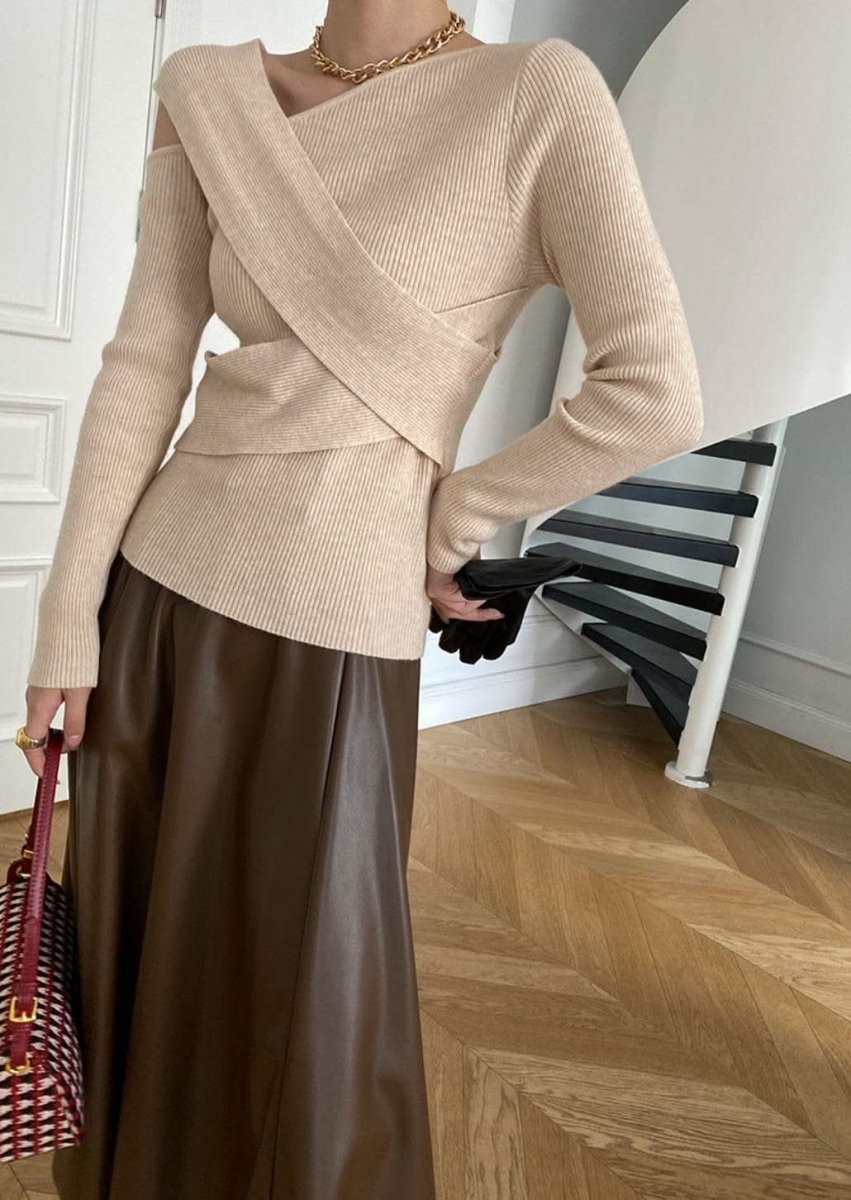 【動画あり】コアヤーン素材クロスニットトップス 6色展開 - select store mirror me【動画あり】コアヤーン素材クロスニットトップス 6色展開190815052mirror meselect store mirror me190815052ホワイト