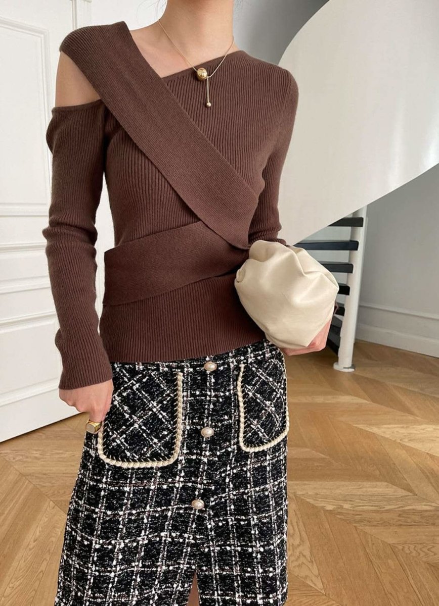 【動画あり】コアヤーン素材クロスニットトップス 6色展開 - select store mirror me【動画あり】コアヤーン素材クロスニットトップス 6色展開190815052mirror meselect store mirror me190815052ホワイト