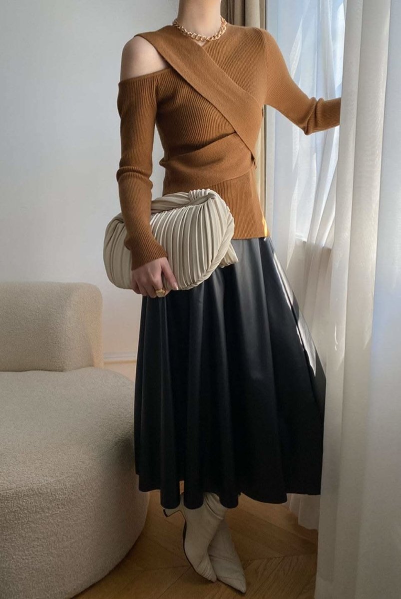 【動画あり】コアヤーン素材クロスニットトップス 6色展開 - select store mirror me【動画あり】コアヤーン素材クロスニットトップス 6色展開190815052mirror meselect store mirror me190815052ホワイト