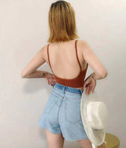 カップ付きオープンバックビスチェ 6色展開 - select store mirror meカップ付きオープンバックビスチェ 6色展開194555600mirror meselect store mirror me194555600ホワイト