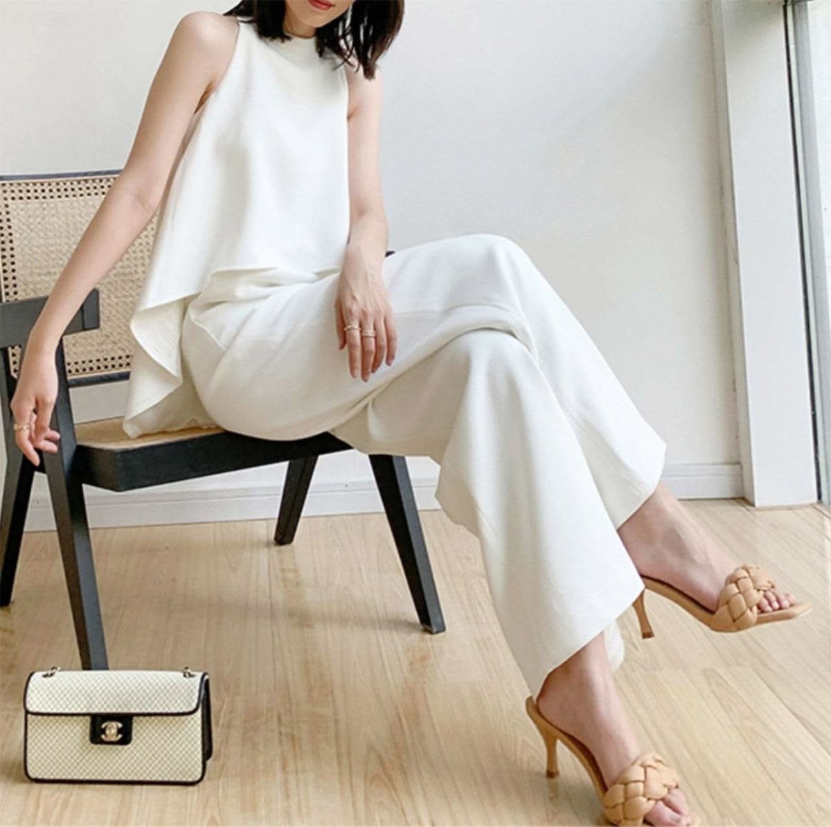 【動画あり】アメリカンネックホワイトワイドレッグロンパース - select store mirror me【動画あり】アメリカンネックホワイトワイドレッグロンパース74477820mirror meselect store mirror me74477820S