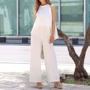 【動画あり】アメリカンネックホワイトワイドレッグロンパース - select store mirror me【動画あり】アメリカンネックホワイトワイドレッグロンパース74477820mirror meselect store mirror me74477820S