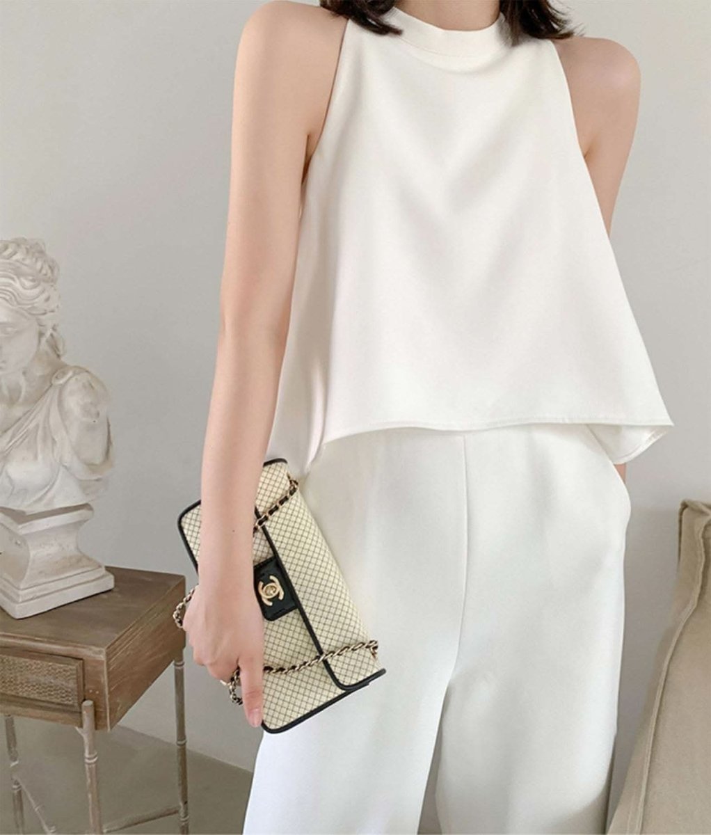 【動画あり】アメリカンネックホワイトワイドレッグロンパース - select store mirror me【動画あり】アメリカンネックホワイトワイドレッグロンパース74477820mirror meselect store mirror me74477820S