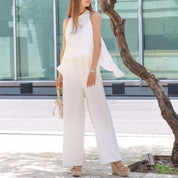 【動画あり】アメリカンネックホワイトワイドレッグロンパース - select store mirror me【動画あり】アメリカンネックホワイトワイドレッグロンパース74477820mirror meselect store mirror me74477820S