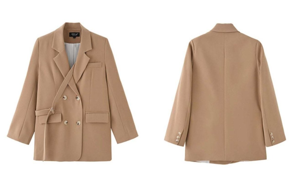 【動画あり】ヌーディーベージュアシンメトリーロングベルトジャケット - select store mirror me【動画あり】ヌーディーベージュアシンメトリーロングベルトジャケット84841688mirror meselect store mirror me84841688S