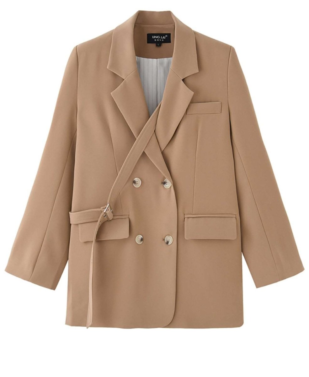 【動画あり】ヌーディーベージュアシンメトリーロングベルトジャケット - select store mirror me【動画あり】ヌーディーベージュアシンメトリーロングベルトジャケット84841688mirror meselect store mirror me84841688S