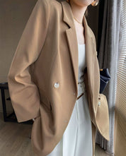 【動画あり】ヌーディーベージュアシンメトリーロングベルトジャケット - select store mirror me【動画あり】ヌーディーベージュアシンメトリーロングベルトジャケット84841688mirror meselect store mirror me84841688S