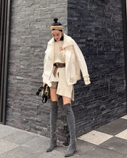 <ベージュ8cmヒール24.5cm1点即納>【動画あり】【本牛革】切り替えスエードアシンメトリーロングブーツ 3色展開&2種展開 - select store mirror me<ベージュ8cmヒール24.5cm1点即納>【動画あり】【本牛革】切り替えスエードアシンメトリーロングブーツ 3色展開&2種展開200367265mirror meselect store mirror me200367265ベージュ8cmヒール(裏地レザー) 22cm