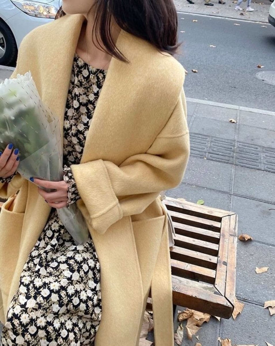 【高品質ウール90%】【動画あり】ライトイエローガウンウールコート - select store mirror me【高品質ウール90%】【動画あり】ライトイエローガウンウールコート191273116mirror meselect store mirror me191273116XS