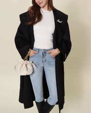 熟練職人の手作業【高品質ウール95%】【動画あり】ビビットカラーブローチ付きウールコート 4色展開 - select store mirror me熟練職人の手作業【高品質ウール95%】【動画あり】ビビットカラーブローチ付きウールコート 4色展開153370023mirror meselect store mirror me153370023マスタードイエロー S