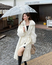 【高品質ウール95%&リアルフォックスファー100%】【動画あり】ボリュームファースリーブ襟ロングスリットコート 3色展開 - select store mirror me【高品質ウール95%&リアルフォックスファー100%】【動画あり】ボリュームファースリーブ襟ロングスリットコート 3色展開153368547mirror meselect store mirror me153368547ホワイト M