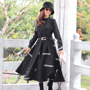 【動画あり】ロゴデザインウエストベルト付きハイネックブラックワンピース - select store mirror me【動画あり】ロゴデザインウエストベルト付きハイネックブラックワンピース97487756mirror meselect store mirror me97487756S