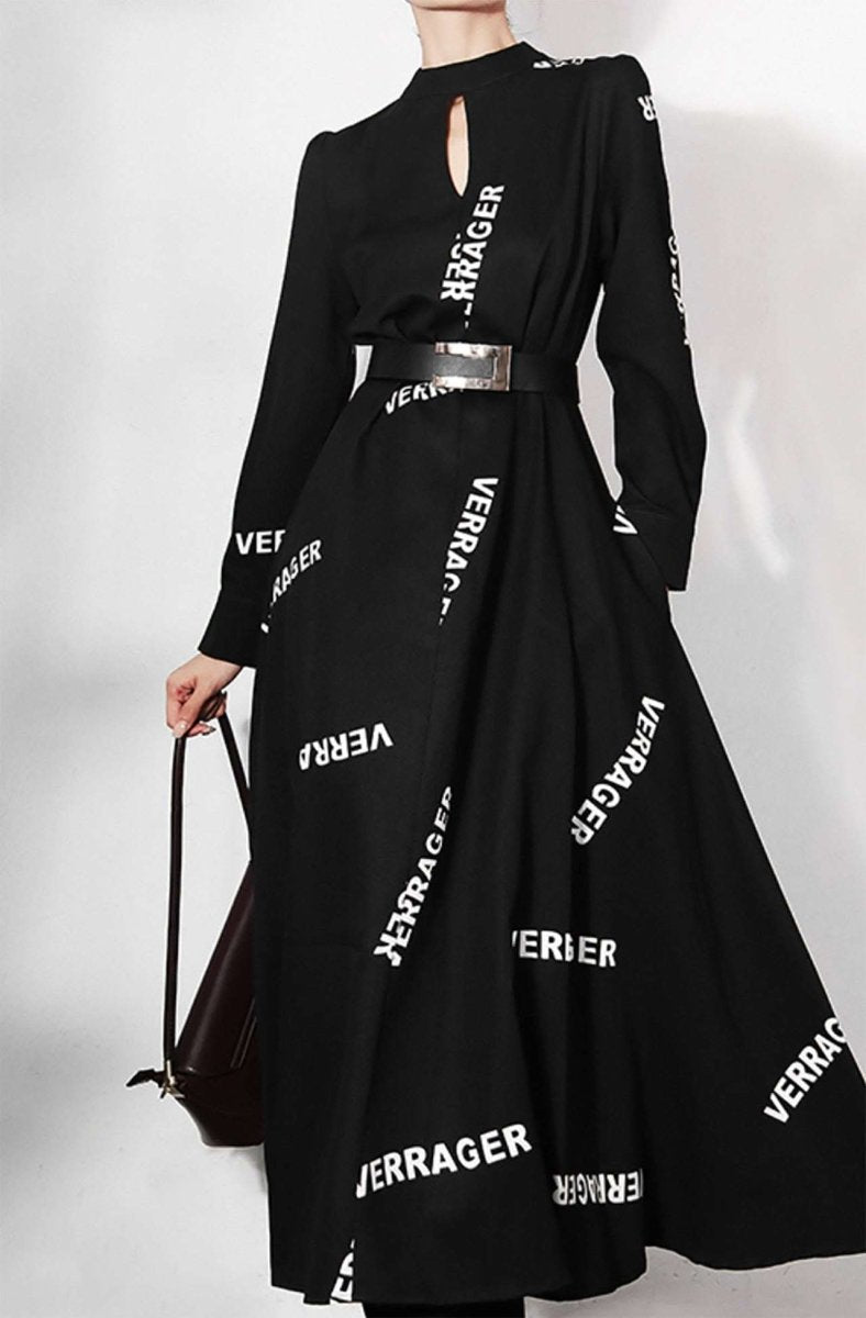 【動画あり】ロゴデザインウエストベルト付きハイネックブラックワンピース - select store mirror me【動画あり】ロゴデザインウエストベルト付きハイネックブラックワンピース97487756mirror meselect store mirror me97487756S