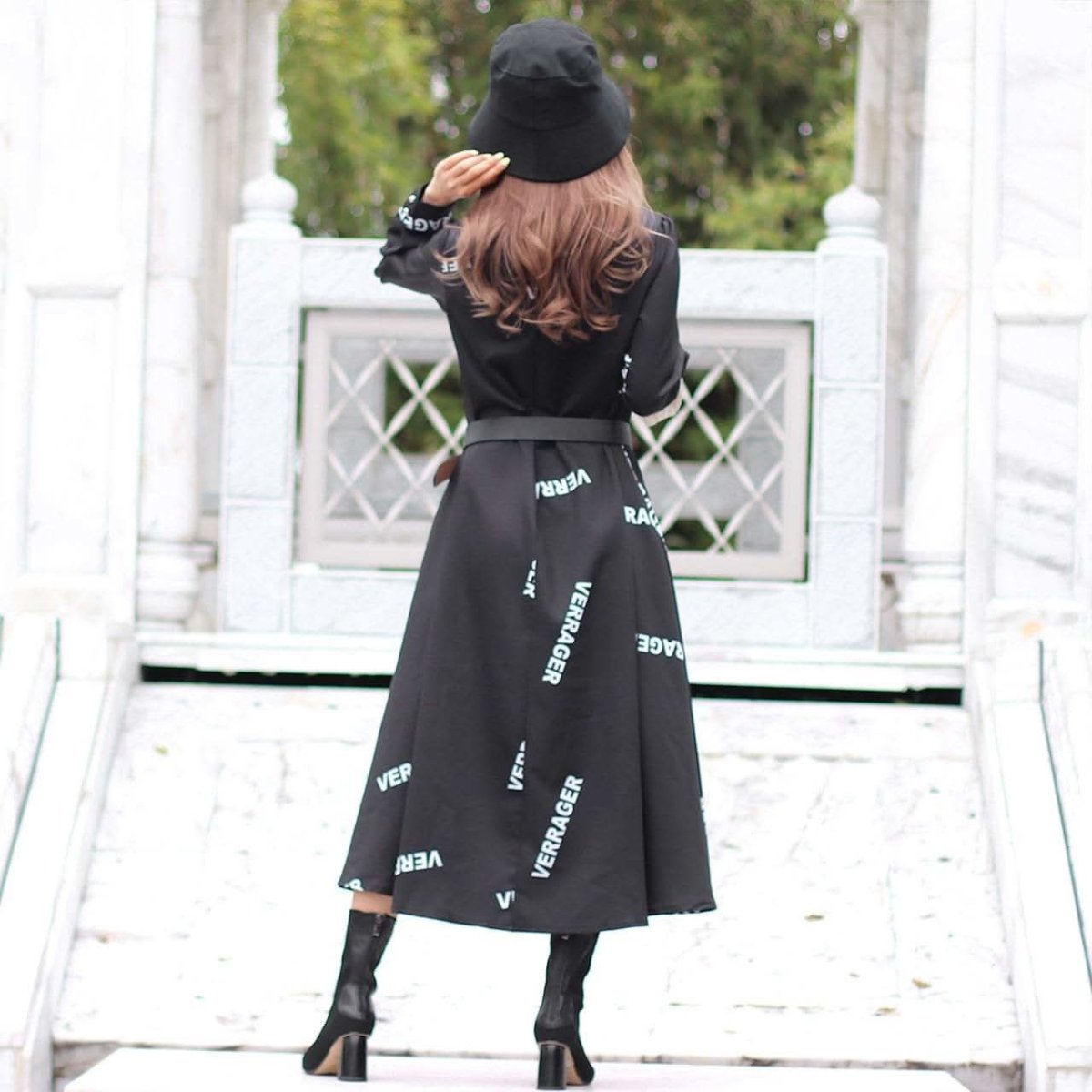 【動画あり】ロゴデザインウエストベルト付きハイネックブラックワンピース - select store mirror me【動画あり】ロゴデザインウエストベルト付きハイネックブラックワンピース97487756mirror meselect store mirror me97487756S