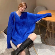 ミンクVネックニット