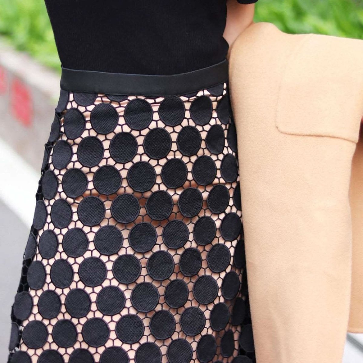 【動画あり】ドットパンチングレースAラインスカート 2色展開 - select store mirror me【動画あり】ドットパンチングレースAラインスカート 2色展開52696370mirror meselect store mirror me52696370ホワイト×S