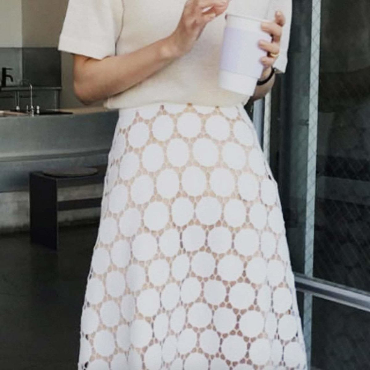 【動画あり】ドットパンチングレースAラインスカート 2色展開 - select store mirror me【動画あり】ドットパンチングレースAラインスカート 2色展開52696370mirror meselect store mirror me52696370ホワイト×S