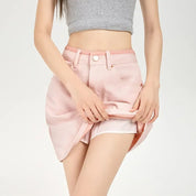 新作 春夏 ハイウエスト ピンクデニム Aラインミニスカートハーフボディスカート - select store mirror me新作 春夏 ハイウエスト ピンクデニム Aラインミニスカートハーフボディスカートselect store mirror meselect store mirror me5:361386;14:1052MPink