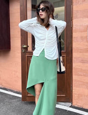 アシンメトリーカットKIKIスカート 4色展開 - select store mirror meアシンメトリーカットKIKIスカート 4色展開205735502mirror meselect store mirror me205735502ホワイトS