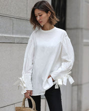 【動画あり】トリプルリボンスリーブKiKiブラウス - select store mirror me【動画あり】トリプルリボンスリーブKiKiブラウス203504896mirror meselect store mirror me203504896S