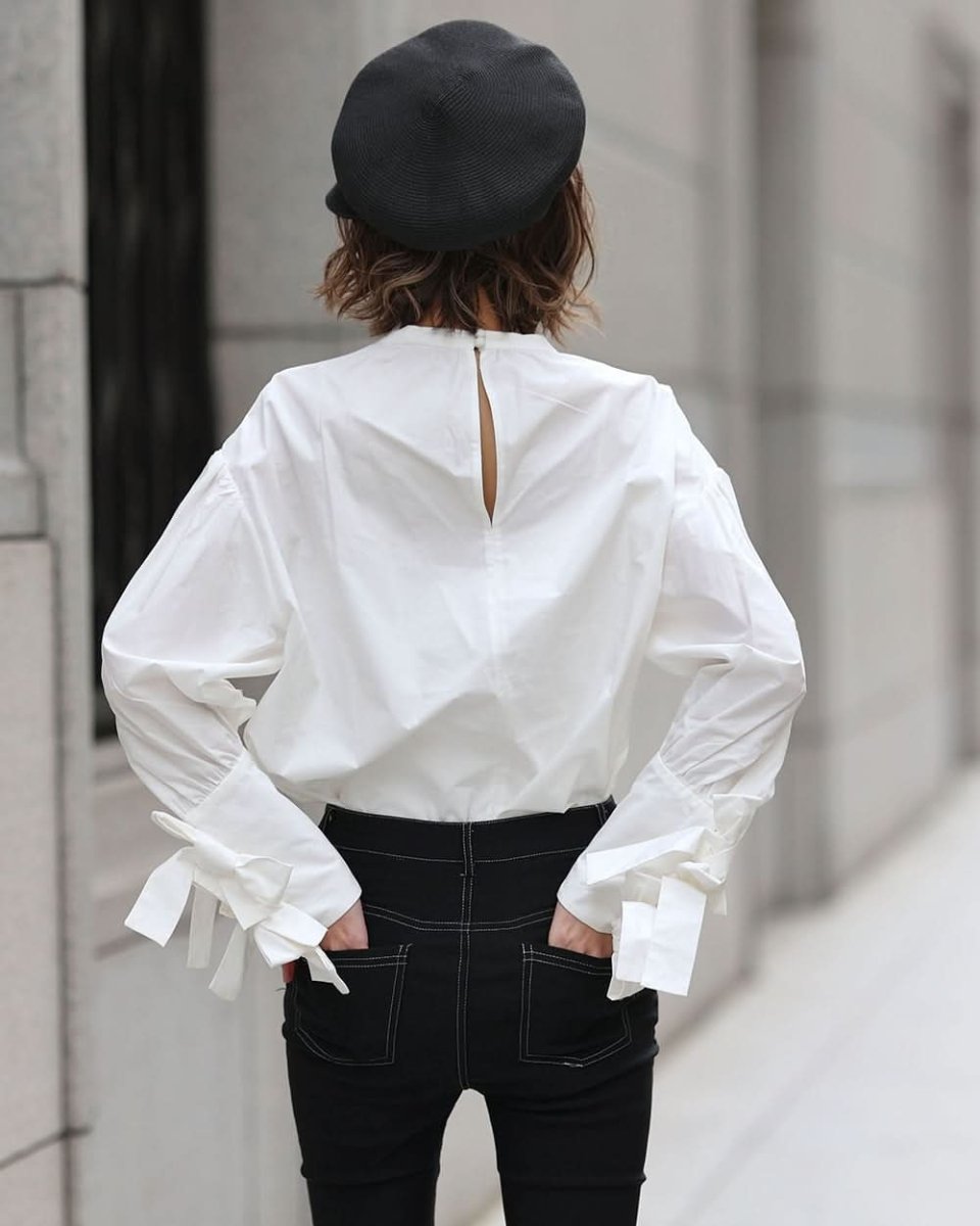 【動画あり】トリプルリボンスリーブKiKiブラウス - select store mirror me【動画あり】トリプルリボンスリーブKiKiブラウス203504896mirror meselect store mirror me203504896S