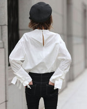 【動画あり】トリプルリボンスリーブKiKiブラウス - select store mirror me【動画あり】トリプルリボンスリーブKiKiブラウス203504896mirror meselect store mirror me203504896S