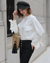 【動画あり】トリプルリボンスリーブKiKiブラウス - select store mirror me【動画あり】トリプルリボンスリーブKiKiブラウス203504896mirror meselect store mirror me203504896S