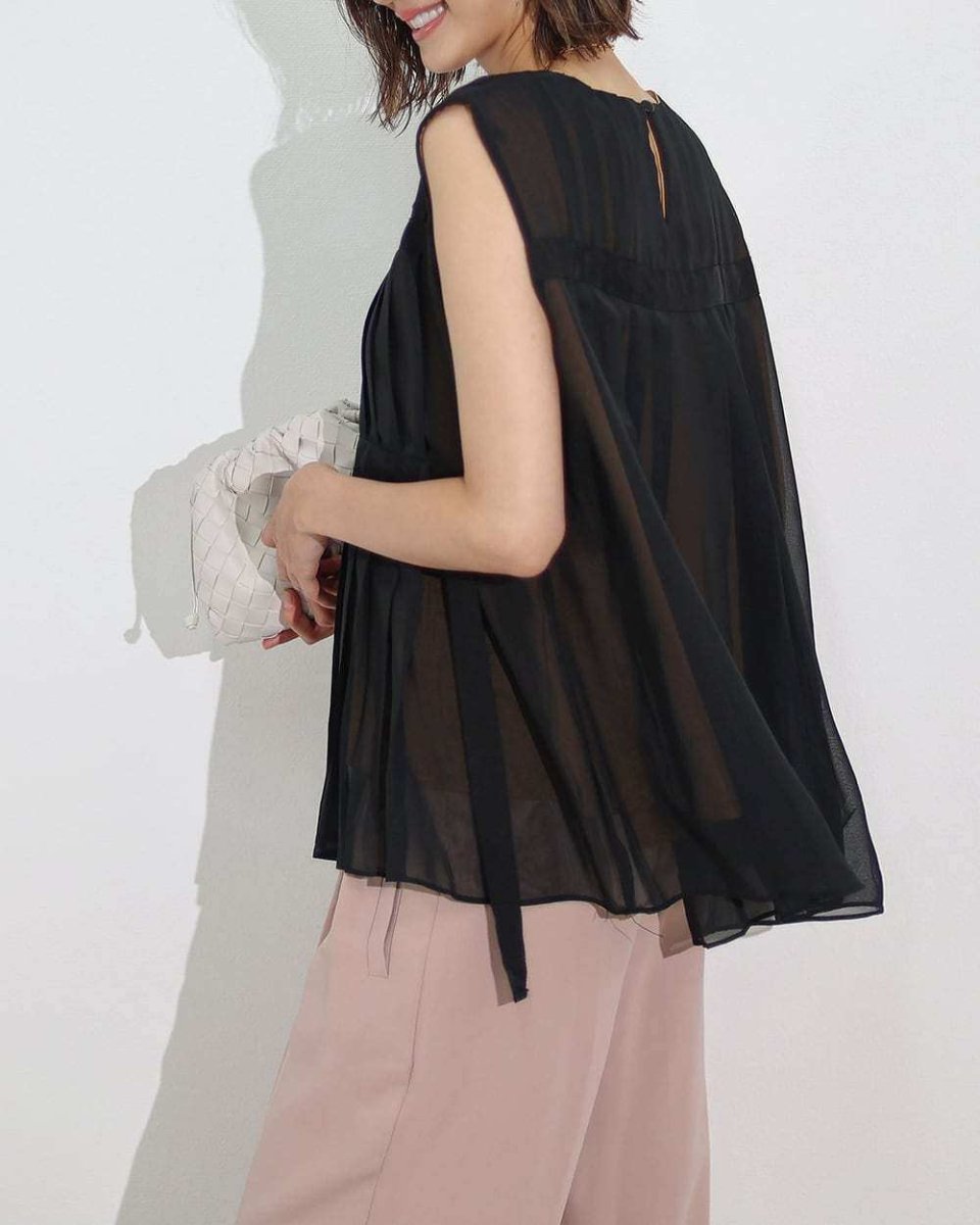 <Lサイズ1点即納><サイズ展開豊富>【動画あり】上質プリーツブラックシースルーフレアトップス - select store mirror me<Lサイズ1点即納><サイズ展開豊富>【動画あり】上質プリーツブラックシースルーフレアトップス194555354mirror meselect store mirror me194555354M