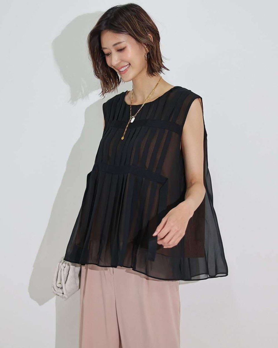 <Lサイズ1点即納><サイズ展開豊富>【動画あり】上質プリーツブラックシースルーフレアトップス - select store mirror me<Lサイズ1点即納><サイズ展開豊富>【動画あり】上質プリーツブラックシースルーフレアトップス194555354mirror meselect store mirror me194555354M