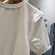 <ホワイトL1点即納>デザインフリルパフスリーブTシャツ 2色展開 - select store mirror me<ホワイトL1点即納>デザインフリルパフスリーブTシャツ 2色展開194487795mirror meselect store mirror me194487795ホワイト S