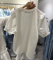 <ホワイトL1点即納>デザインフリルパフスリーブTシャツ 2色展開 - select store mirror me<ホワイトL1点即納>デザインフリルパフスリーブTシャツ 2色展開194487795mirror meselect store mirror me194487795ホワイト S