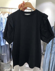 <ホワイトL1点即納>デザインフリルパフスリーブTシャツ 2色展開 - select store mirror me<ホワイトL1点即納>デザインフリルパフスリーブTシャツ 2色展開194487795mirror meselect store mirror me194487795ホワイト S