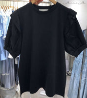 <ホワイトL1点即納>デザインフリルパフスリーブTシャツ 2色展開 - select store mirror me<ホワイトL1点即納>デザインフリルパフスリーブTシャツ 2色展開194487795mirror meselect store mirror me194487795ホワイト S