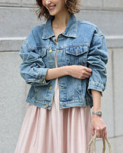 LILIライトブルーデニムジャケット - select store mirror meLILIライトブルーデニムジャケットmirror meselect store mirror meフリーサイズ