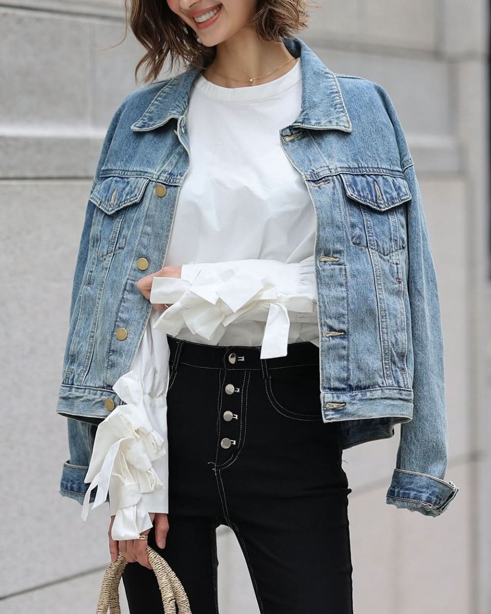 LILIライトブルーデニムジャケット - select store mirror meLILIライトブルーデニムジャケットmirror meselect store mirror meフリーサイズ