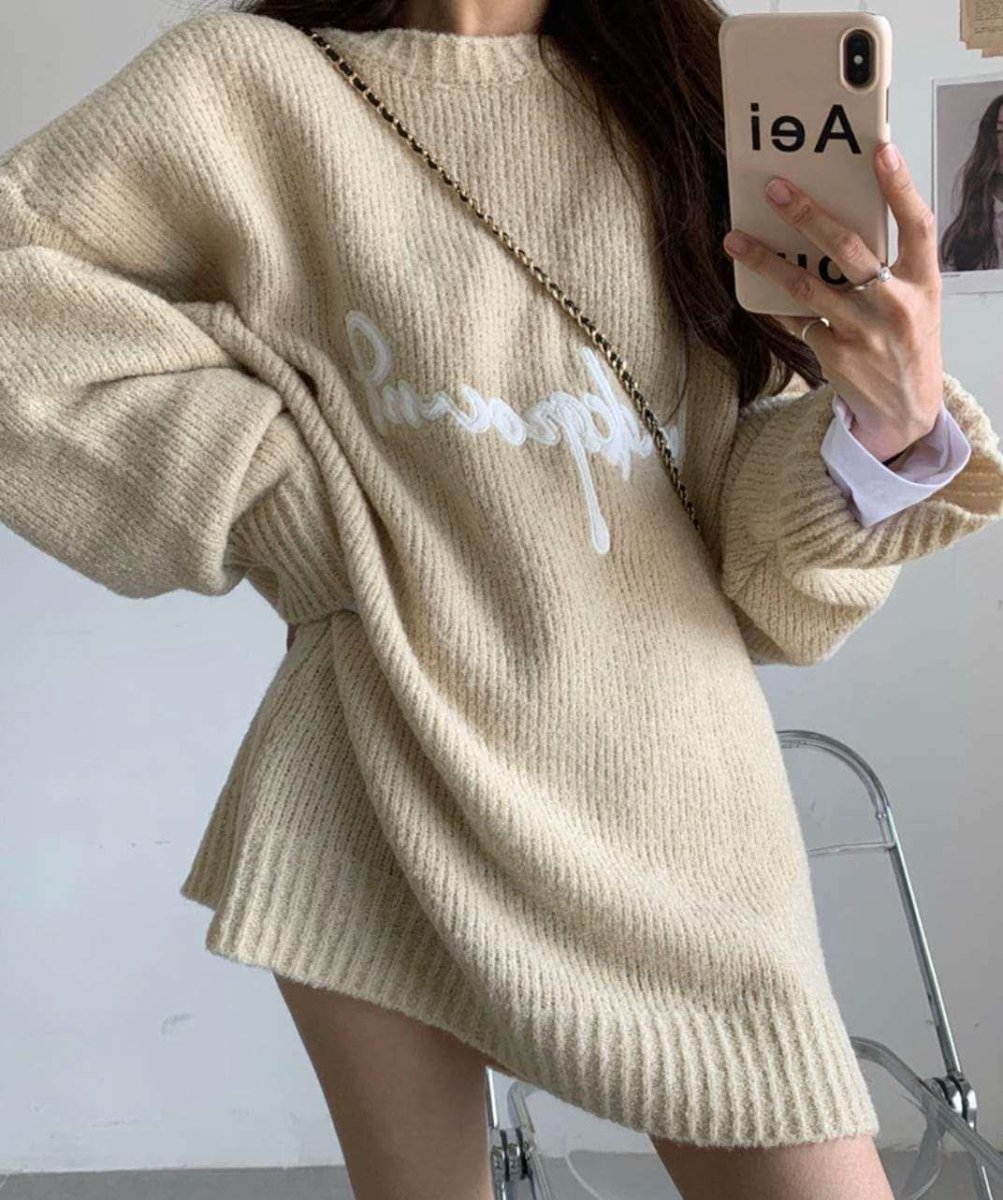 <キャメルM即納>【動画あり】ロゴデザインオーバーゆるニット 3色展開 - select store mirror me<キャメルM即納>【動画あり】ロゴデザインオーバーゆるニット 3色展開194556833mirror meselect store mirror me194556833ベージュ S