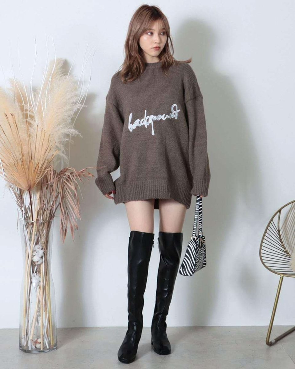 <キャメルM即納>【動画あり】ロゴデザインオーバーゆるニット 3色展開 - select store mirror me<キャメルM即納>【動画あり】ロゴデザインオーバーゆるニット 3色展開194556833mirror meselect store mirror me194556833ベージュ S