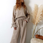 <グレー Mサイズ1点即納>【高品質】【動画あり】スリーブリボンカシミアニット&フレアパンツセットアップ 2色展開 - select store mirror me<グレー Mサイズ1点即納>【高品質】【動画あり】スリーブリボンカシミアニット&フレアパンツセットアップ 2色展開194489256mirror meselect store mirror me194489256ベージュ S