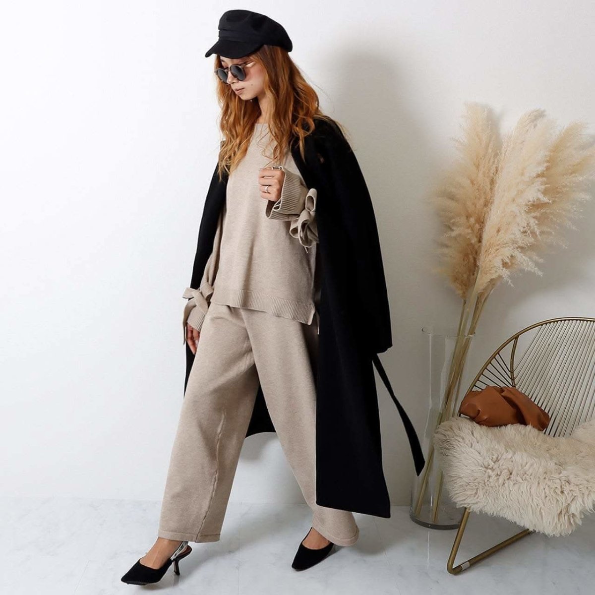 <グレー Mサイズ1点即納>【高品質】【動画あり】スリーブリボンカシミアニット&フレアパンツセットアップ 2色展開 - select store mirror me<グレー Mサイズ1点即納>【高品質】【動画あり】スリーブリボンカシミアニット&フレアパンツセットアップ 2色展開194489256mirror meselect store mirror me194489256ベージュ S