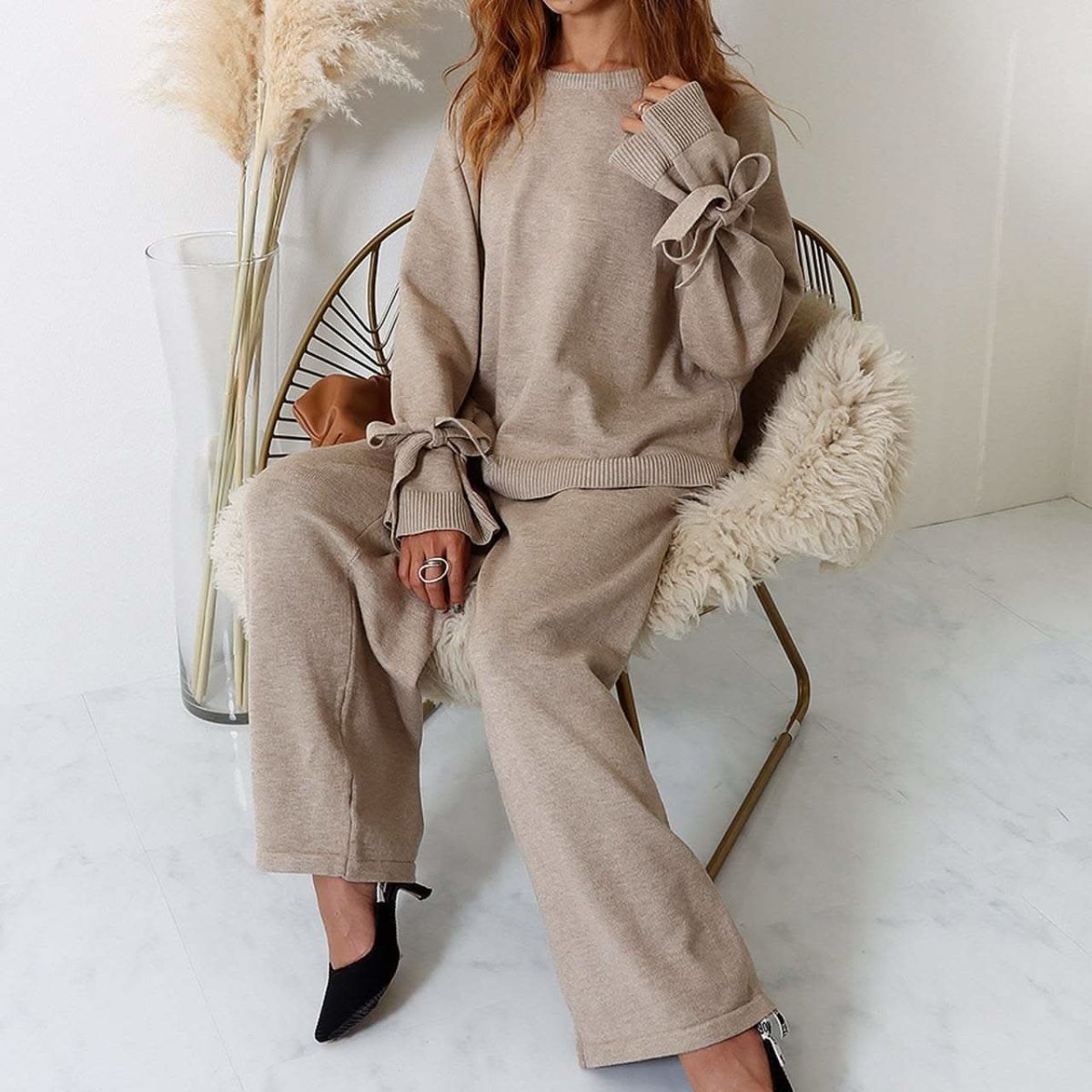 <グレー Mサイズ1点即納>【高品質】【動画あり】スリーブリボンカシミアニット&フレアパンツセットアップ 2色展開 - select store mirror me<グレー Mサイズ1点即納>【高品質】【動画あり】スリーブリボンカシミアニット&フレアパンツセットアップ 2色展開194489256mirror meselect store mirror me194489256ベージュ S