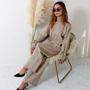 <グレー Mサイズ1点即納>【高品質】【動画あり】スリーブリボンカシミアニット&フレアパンツセットアップ 2色展開 - select store mirror me<グレー Mサイズ1点即納>【高品質】【動画あり】スリーブリボンカシミアニット&フレアパンツセットアップ 2色展開194489256mirror meselect store mirror me194489256ベージュ S