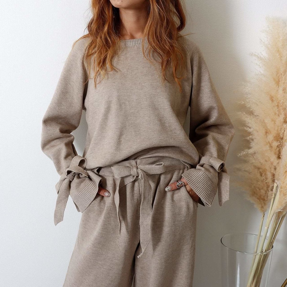 <グレー Mサイズ1点即納>【高品質】【動画あり】スリーブリボンカシミアニット&フレアパンツセットアップ 2色展開 - select store mirror me<グレー Mサイズ1点即納>【高品質】【動画あり】スリーブリボンカシミアニット&フレアパンツセットアップ 2色展開194489256mirror meselect store mirror me194489256ベージュ S
