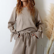 <グレー Mサイズ1点即納>【高品質】【動画あり】スリーブリボンカシミアニット&フレアパンツセットアップ 2色展開 - select store mirror me<グレー Mサイズ1点即納>【高品質】【動画あり】スリーブリボンカシミアニット&フレアパンツセットアップ 2色展開194489256mirror meselect store mirror me194489256ベージュ S