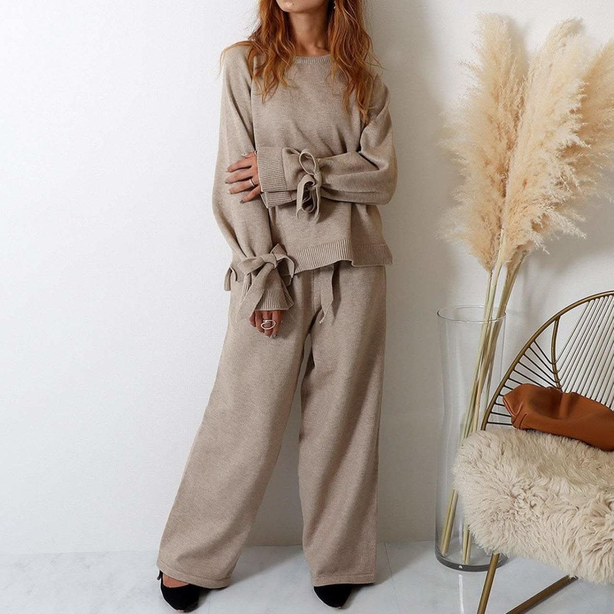 <グレー Mサイズ1点即納>【高品質】【動画あり】スリーブリボンカシミアニット&フレアパンツセットアップ 2色展開 - select store mirror me<グレー Mサイズ1点即納>【高品質】【動画あり】スリーブリボンカシミアニット&フレアパンツセットアップ 2色展開194489256mirror meselect store mirror me194489256ベージュ S