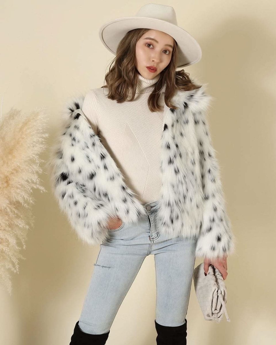 me+me select ファーコート(ホワイト) エムミーエメ ラメツイード